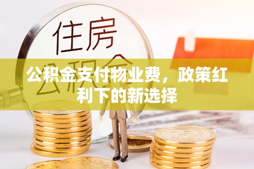 铜仁公积金支付物业费，政策红利下的新选择