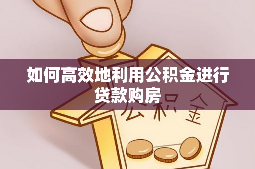 铜仁如何高效地利用公积金进行贷款购房